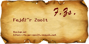 Fejér Zsolt névjegykártya